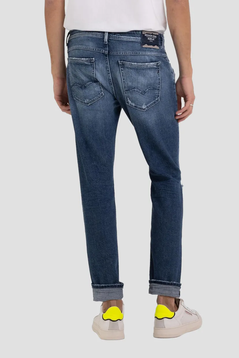Мужские темно-синие джинсы 3