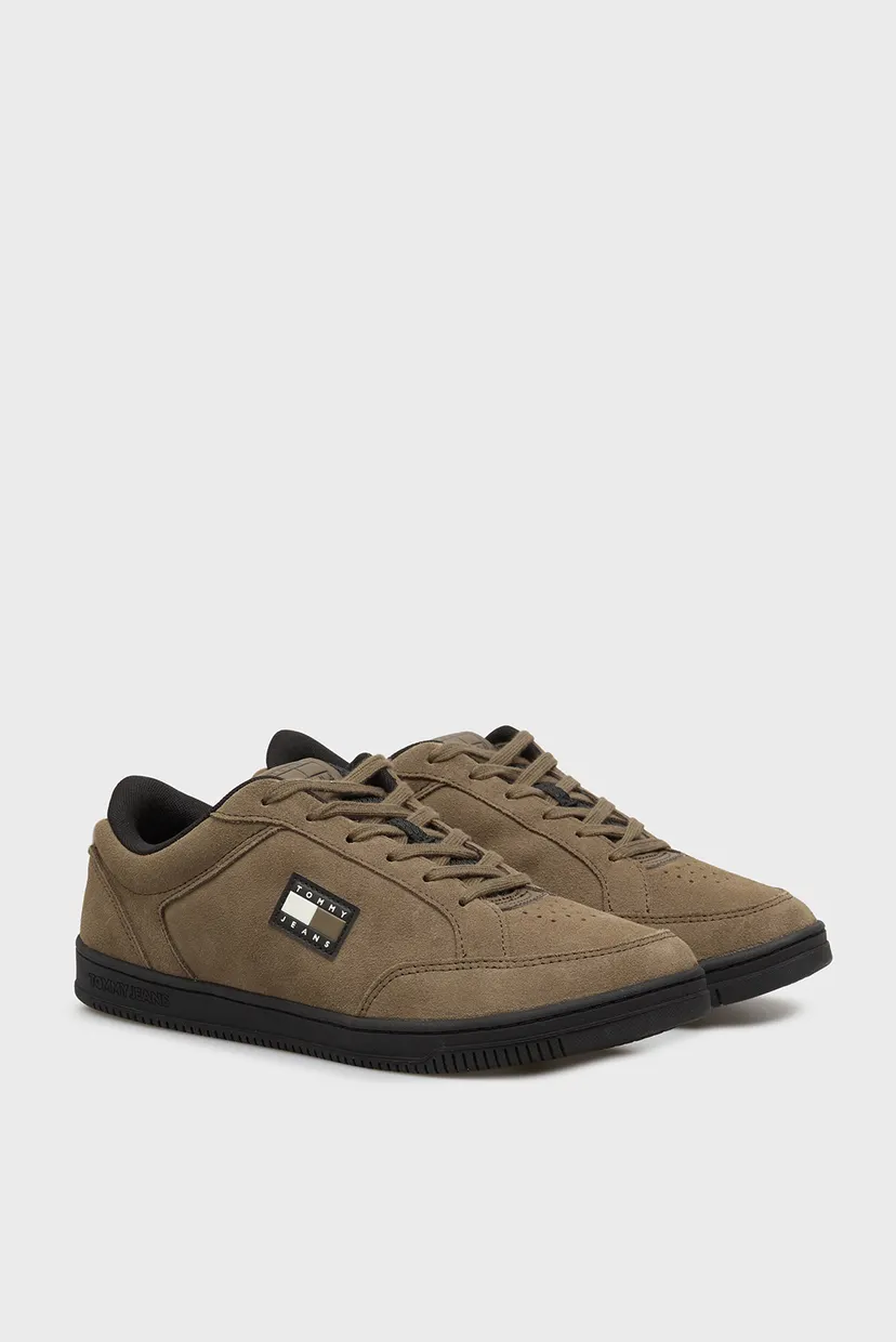 Мужские оливковые замшевые сникерсы LONG LACE SKATE 3