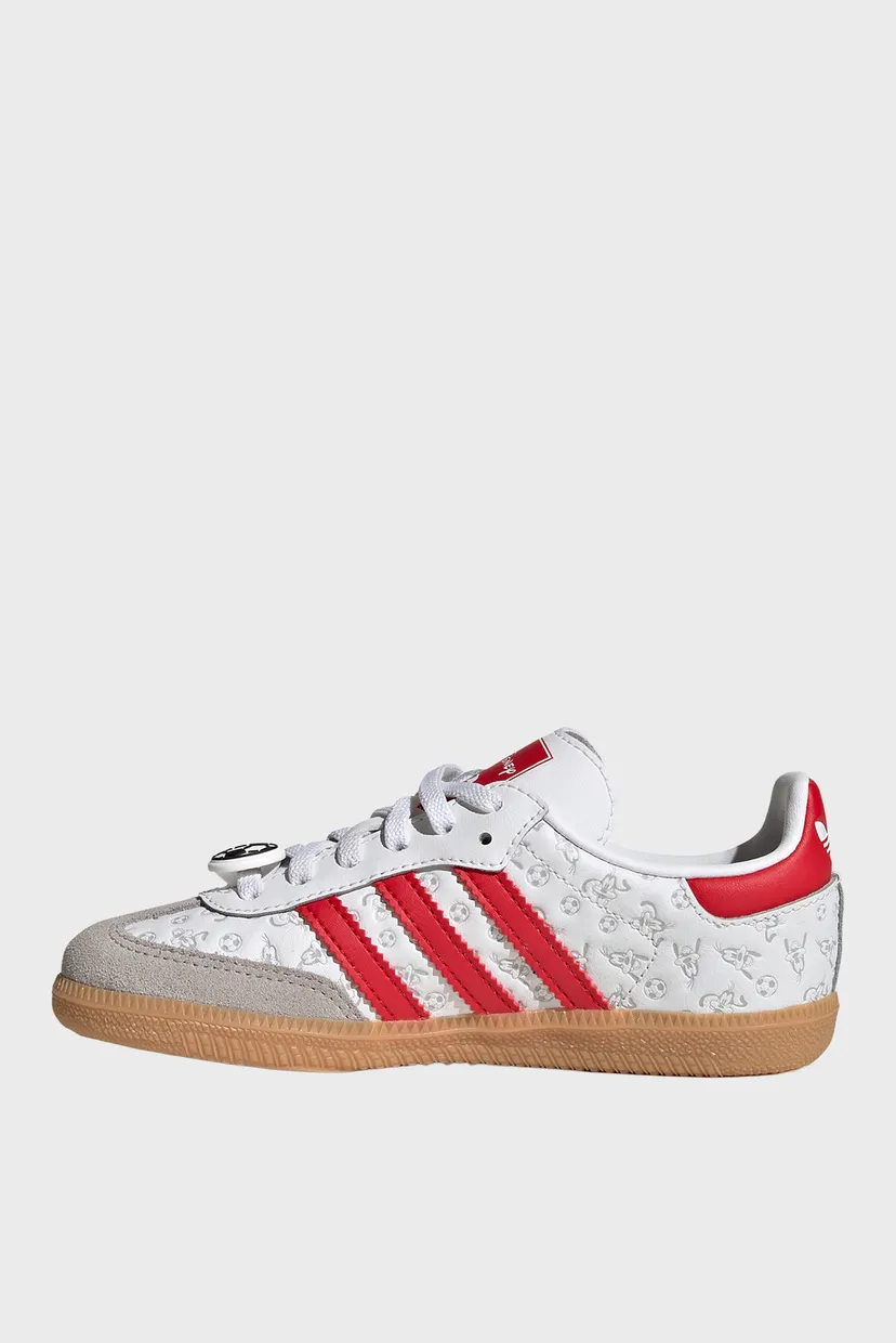 Дитячі білі шкіряні снікерси ADIDAS DISNEY SAMBA OG COMFORT CLOSURE ELASTIC LACE 8