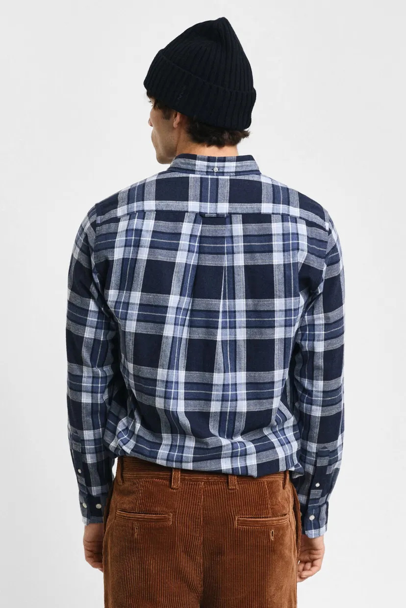 Мужская темно-синяя рубашка в клетку REG TARTAN MELANGE CHECK 3