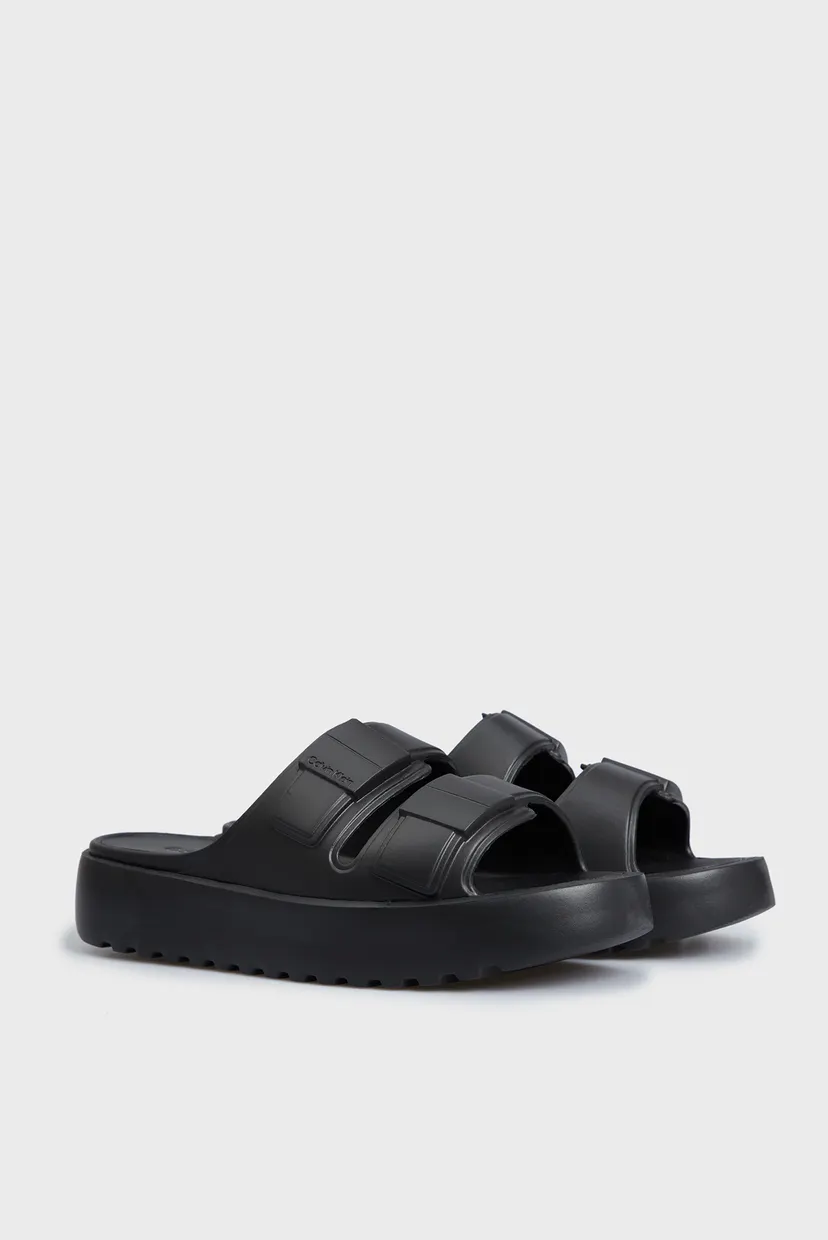 Мужские черные слайдеры DOUBLE STRAP SLIPPER 3