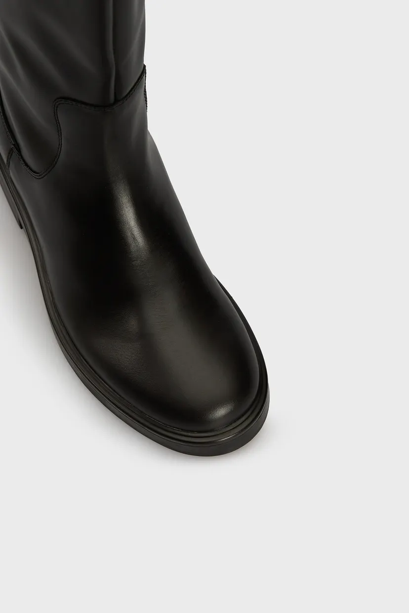 Женские черные кожаные сапоги PREMIUM LEATHER LONG BOOT 4