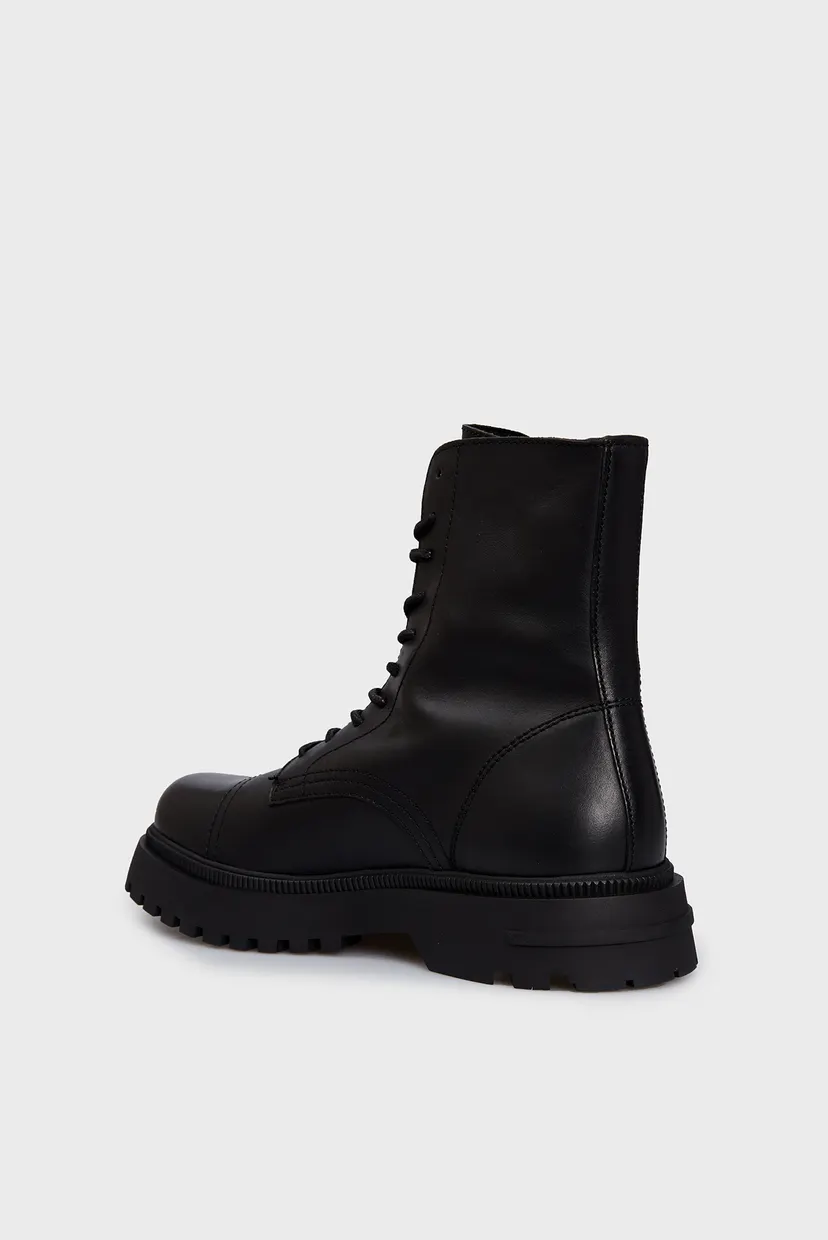 Мужские черные кожаные ботинки TJM CASUAL BOOT 3