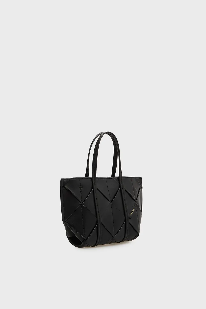 Жіноча чорна сумка WOVEN MINI TOTE CROSSBODY 3