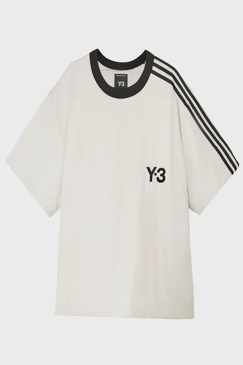 Біла футболка Y-3 Padded Short Sleeve 3-Stripes (унісекс) 8