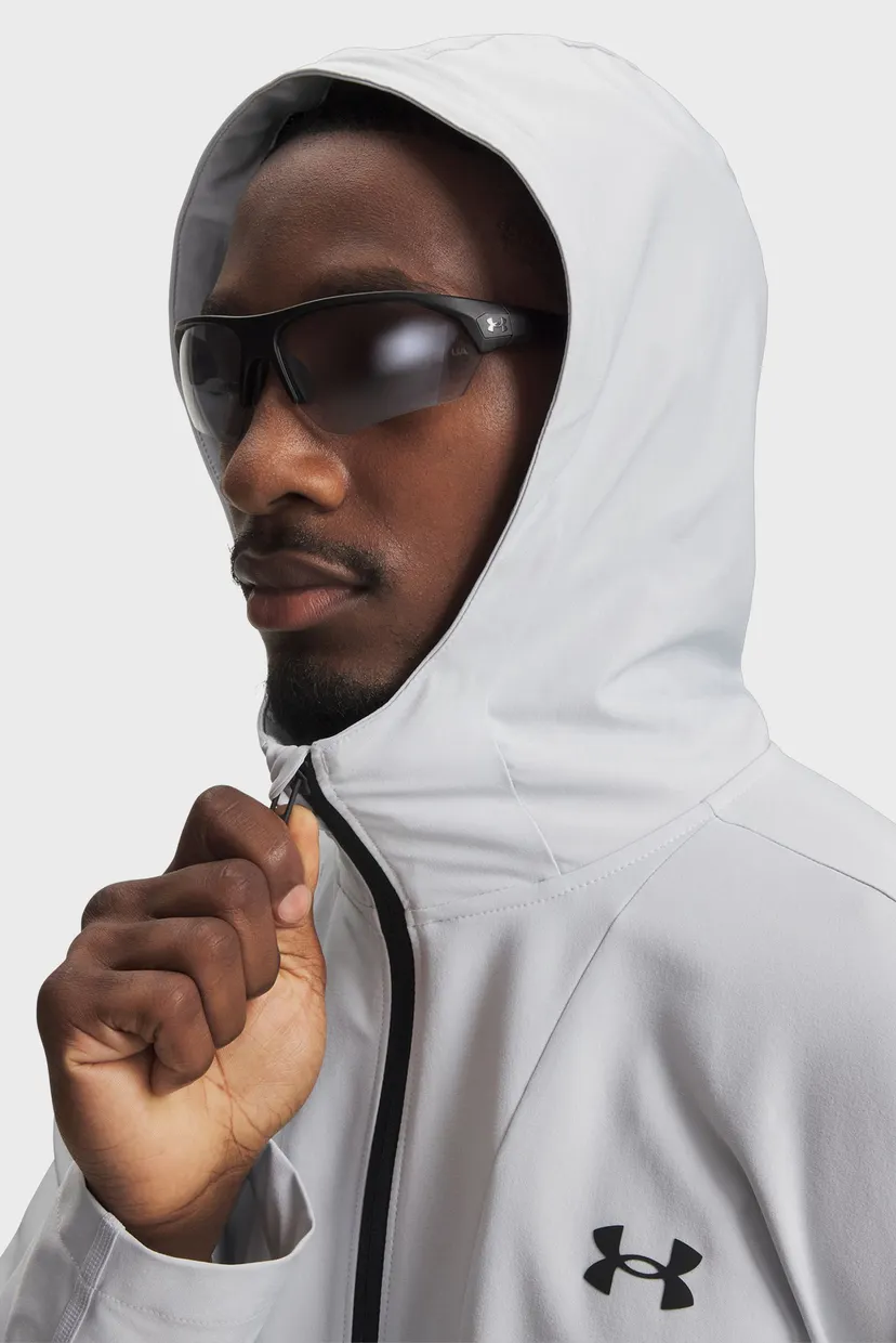 Чоловіче світло-сіре худі UA Unstoppable Woven Jacket-GRY 3