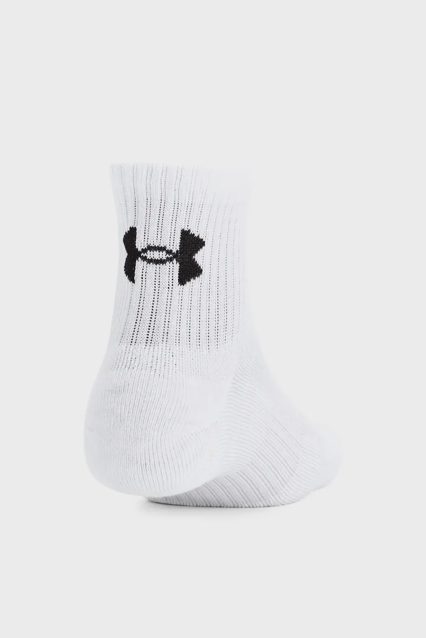 Білі шкарпетки (3 пари) Unisex UA TC 3pk Qtr 4
