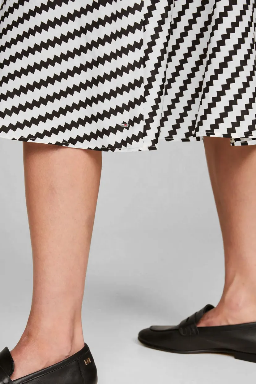 Женское платье в полоску ZIGZAG WAISTED MIDI DRESS 4