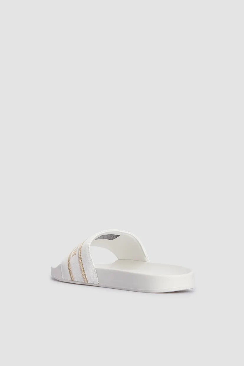 Жіночі білі слайдери HILFIGER POOLSLIDE WITH WEBBING 5