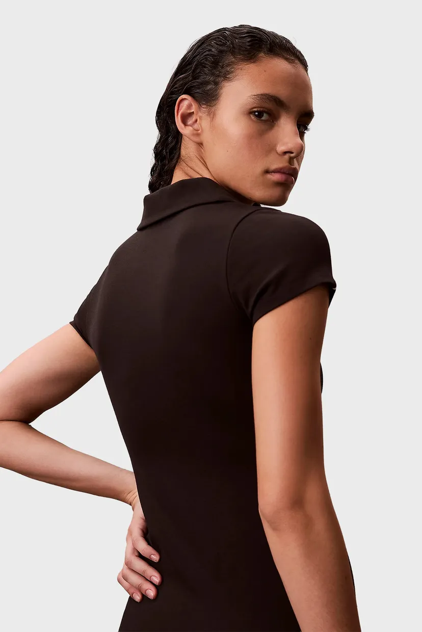 Женское черное платье PUNTO MILANO SHRUNKEN POLO MI 3