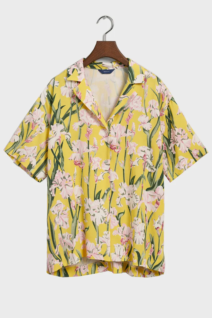 Женская желтая блуза с узором REL IRIS PRINT SS PYJAMA 8
