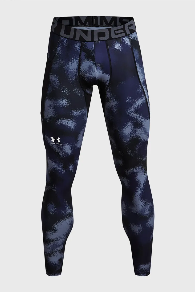 Мужские темно-синие тайтсы UA HG Armour Printed Lgs 5