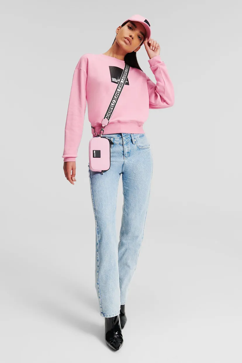 Женский розовый свитшот KLJ REGULAR LOGO SWEAT 3