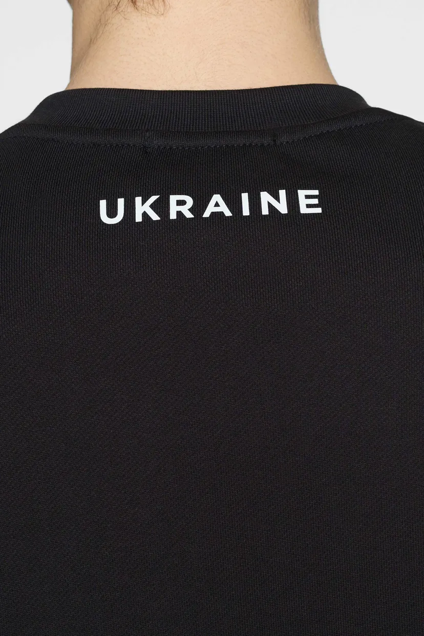 Чоловічий чорний світшот 6