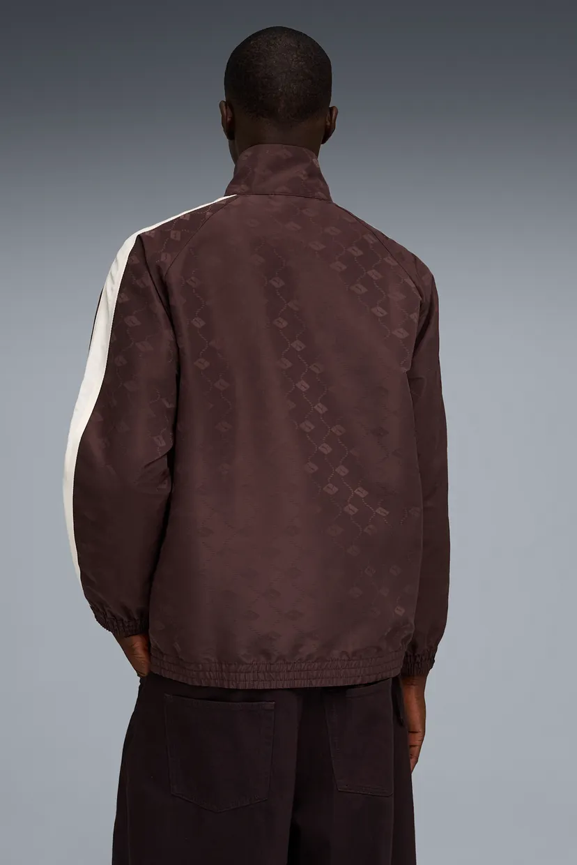 Чоловіча коричнева спортивна кофта з візерунком T7 Woven Track Jacket Men 3