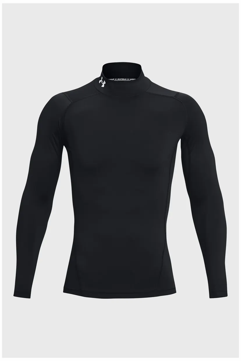 Чоловічий чорний лонгслів UA HG Armour Comp Mock LS 5
