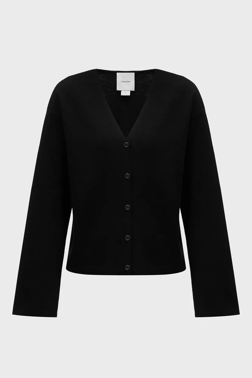 Жіночий чорний вовняний кардиган DF WOOL BLEND 6