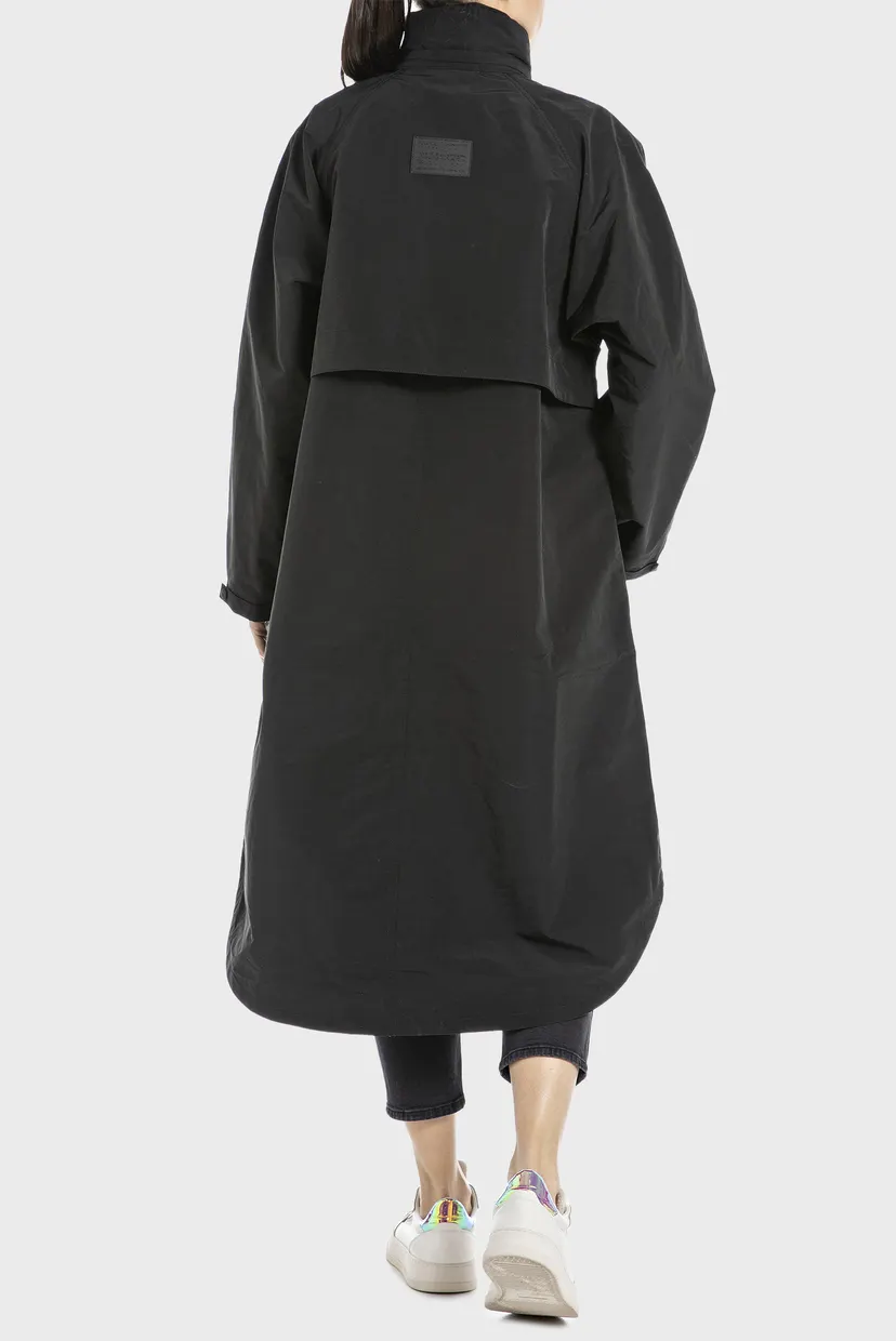 Жіночий чорний плащ Replay W7843 .000.84320 — MD-Fashion