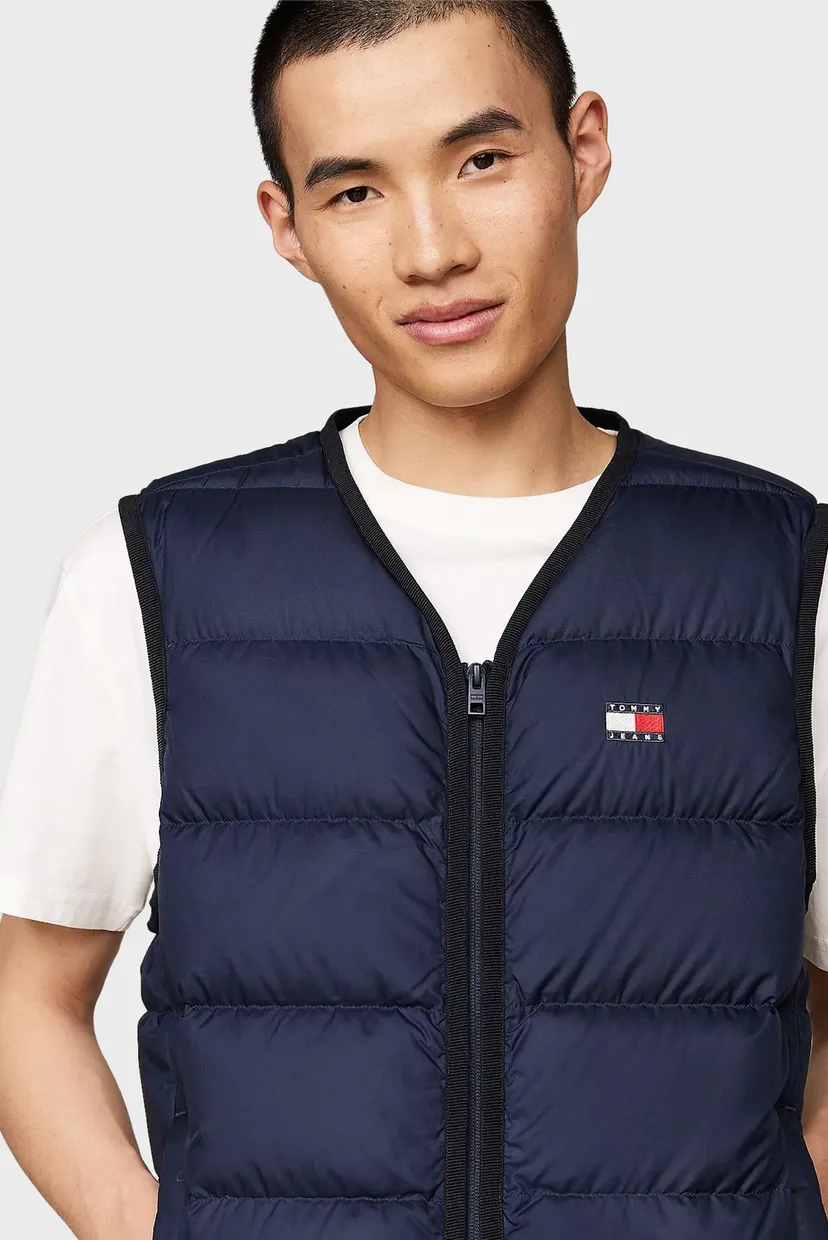 Чоловічий темно-синій пуховий жилет TJM LT DOWN V-NECK FLAG VEST 4