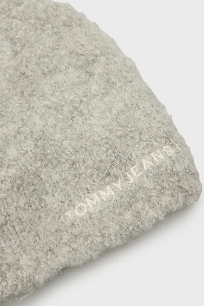 Жіноча сіра шапка TJW LINEAR LOGO TEDDY BEANIE 3