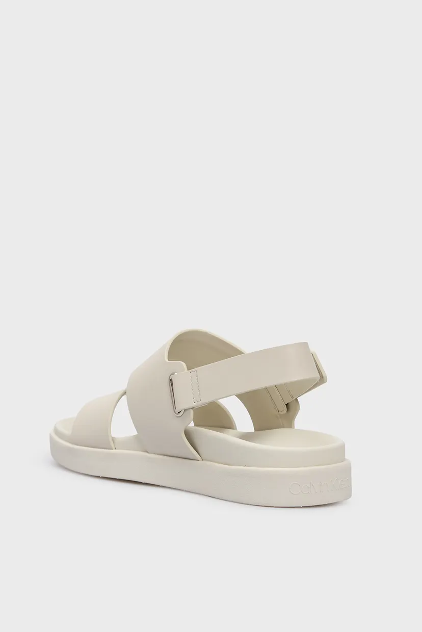 Жіночі білі шкіряні сандалі FLAT SANDAL EYELET 5