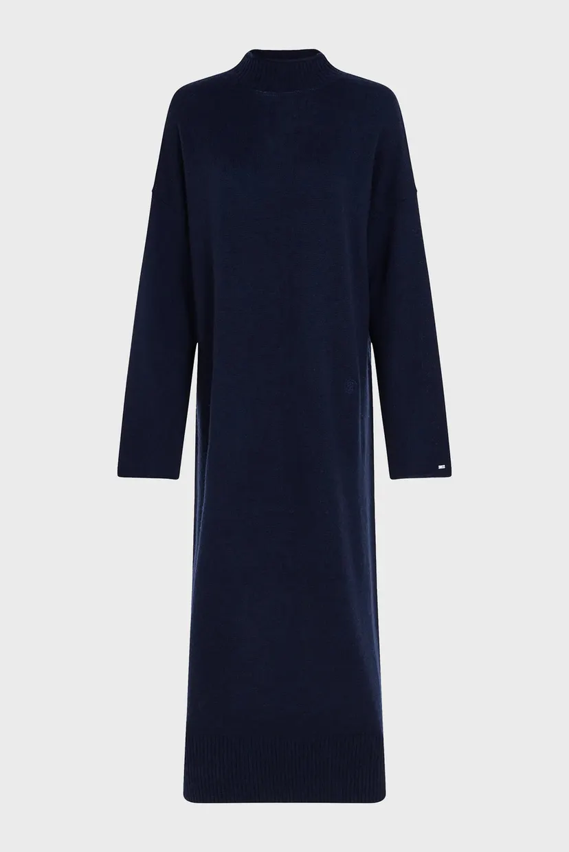 Жіноча темно-синя вовняна сукня SOFT WOOL MIDI 5