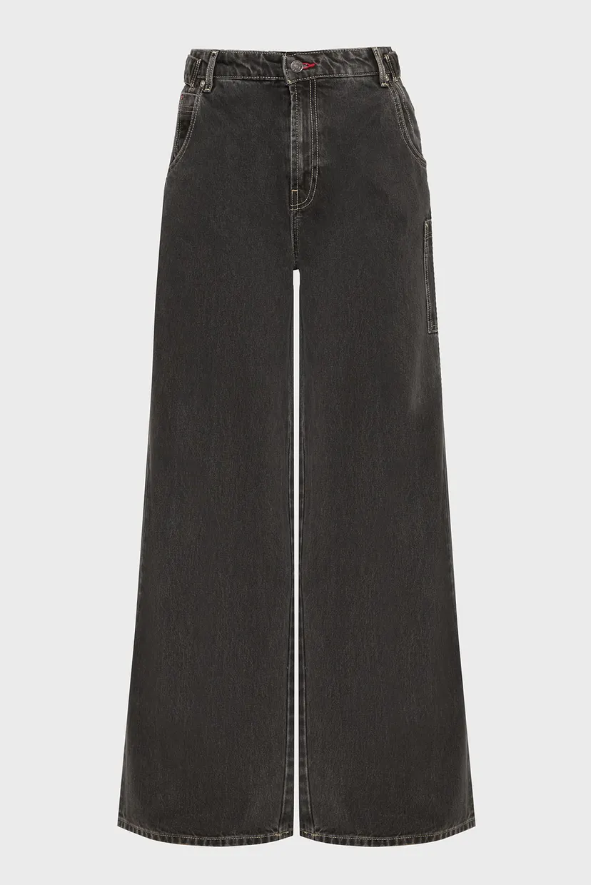 Женские черные джинсы WIDE LEG CARPENTER WASHED BLACK 5