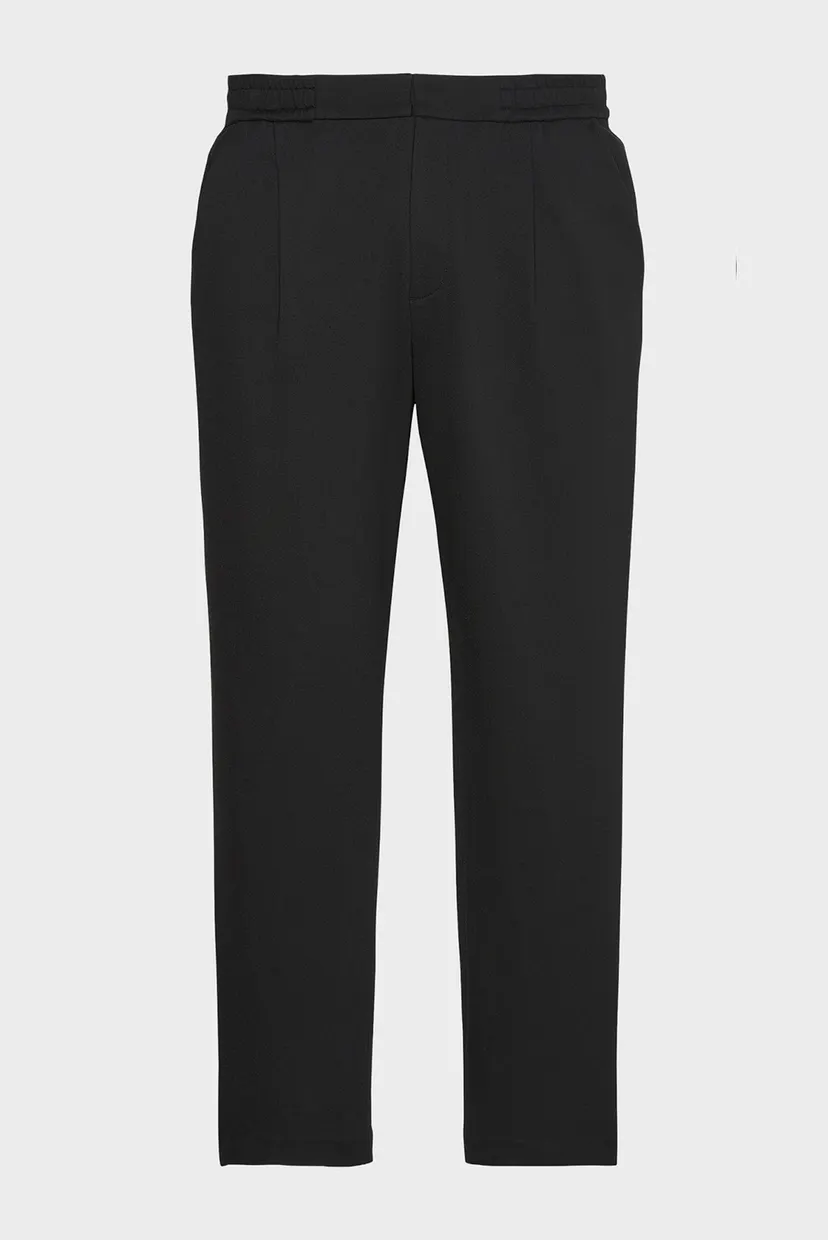 Мужские черные брюки SLIM TAPERED KNIT PLEATED 6
