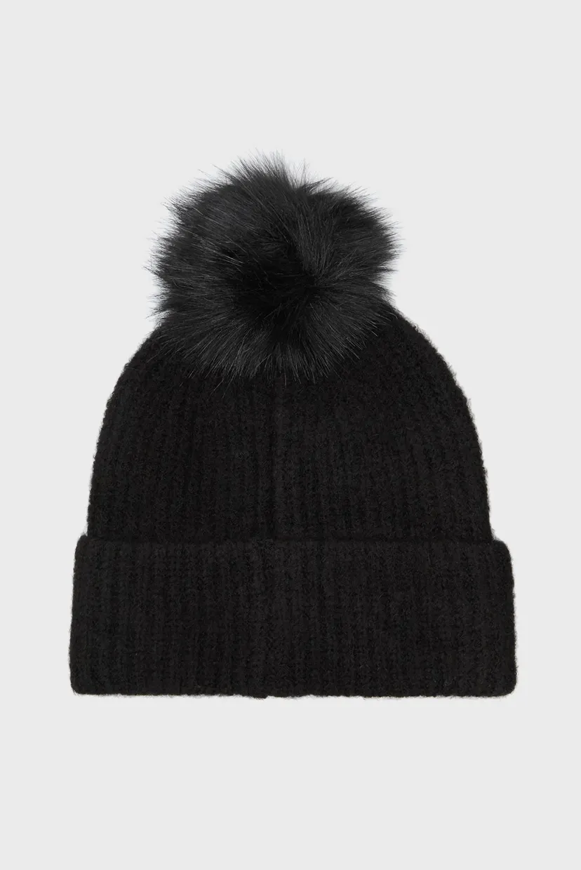 Женская черная шапка AUTOGRAPH PATCH BEANIE 3