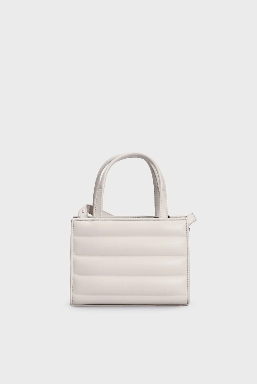 Жіноча біла сумка LINE QUILT MINI TOTE 5