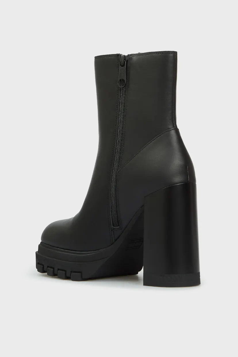 Женские черные кожаные ботильоны TJW HIGH HEEL ANKLE BOOT 5