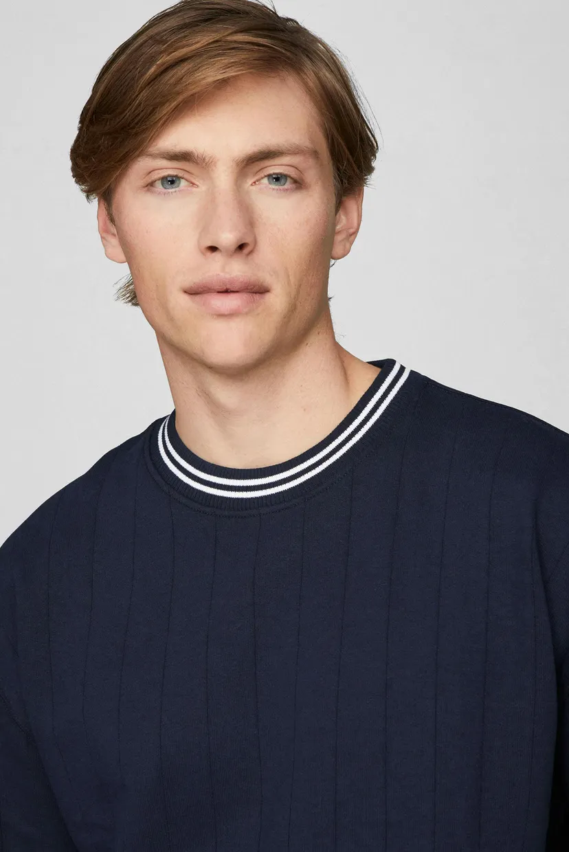 Чоловічий темно-синій світшот TJM RLX JACQUARD STRIPE CREW 4