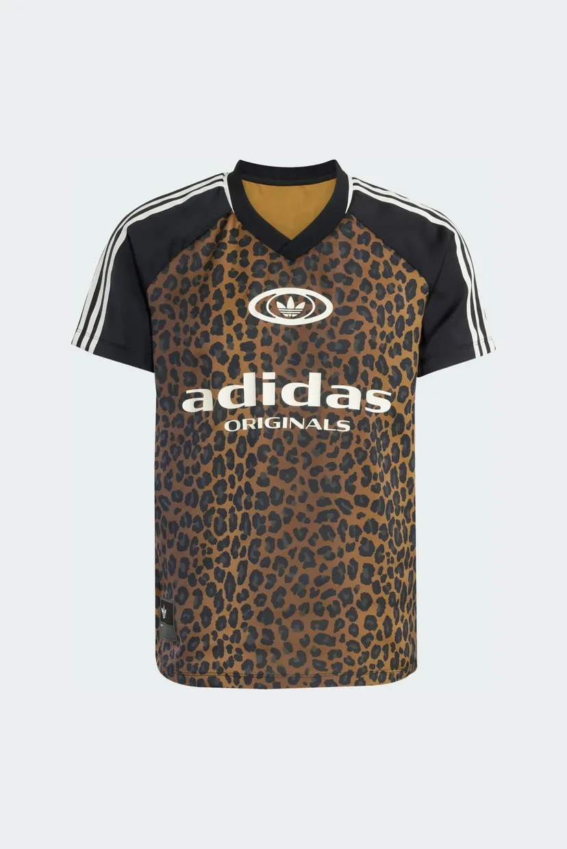 Жіноча коричнева футболка з візерунком adidas Originals Satin 6