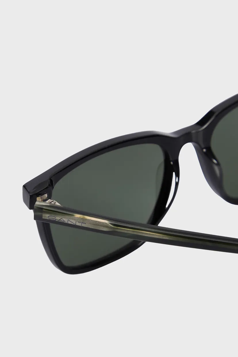 Чоловічі чорні сонцезахисні окуляри Injected Sun Glasses Rectangular Full rim 3