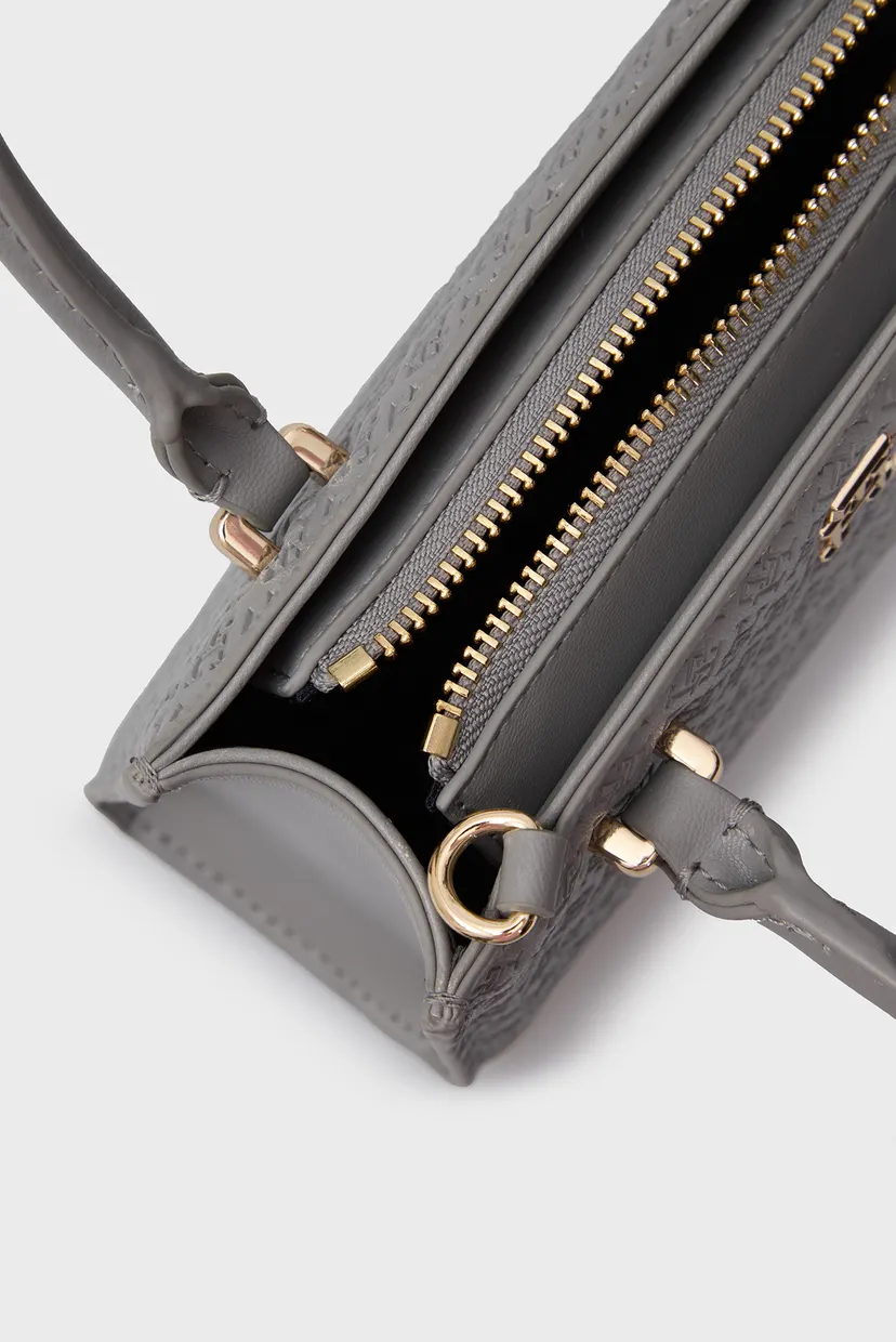 cocoさま専用 Женская серая сумка с узором TH ETERNITY MICRO TOTE MONO Tommy