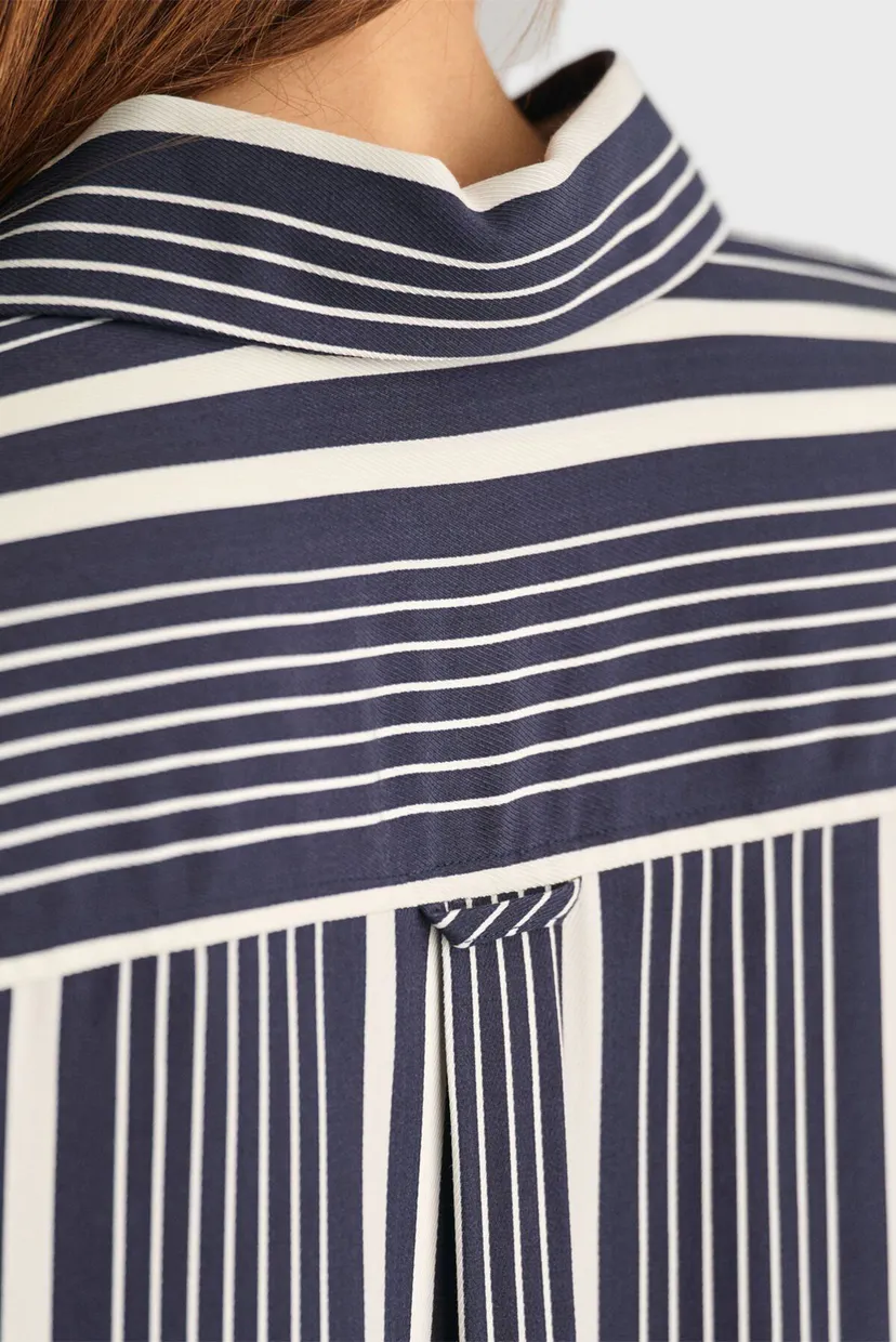 Женская темно-синяя рубашка в полоску REL STRIPED 6