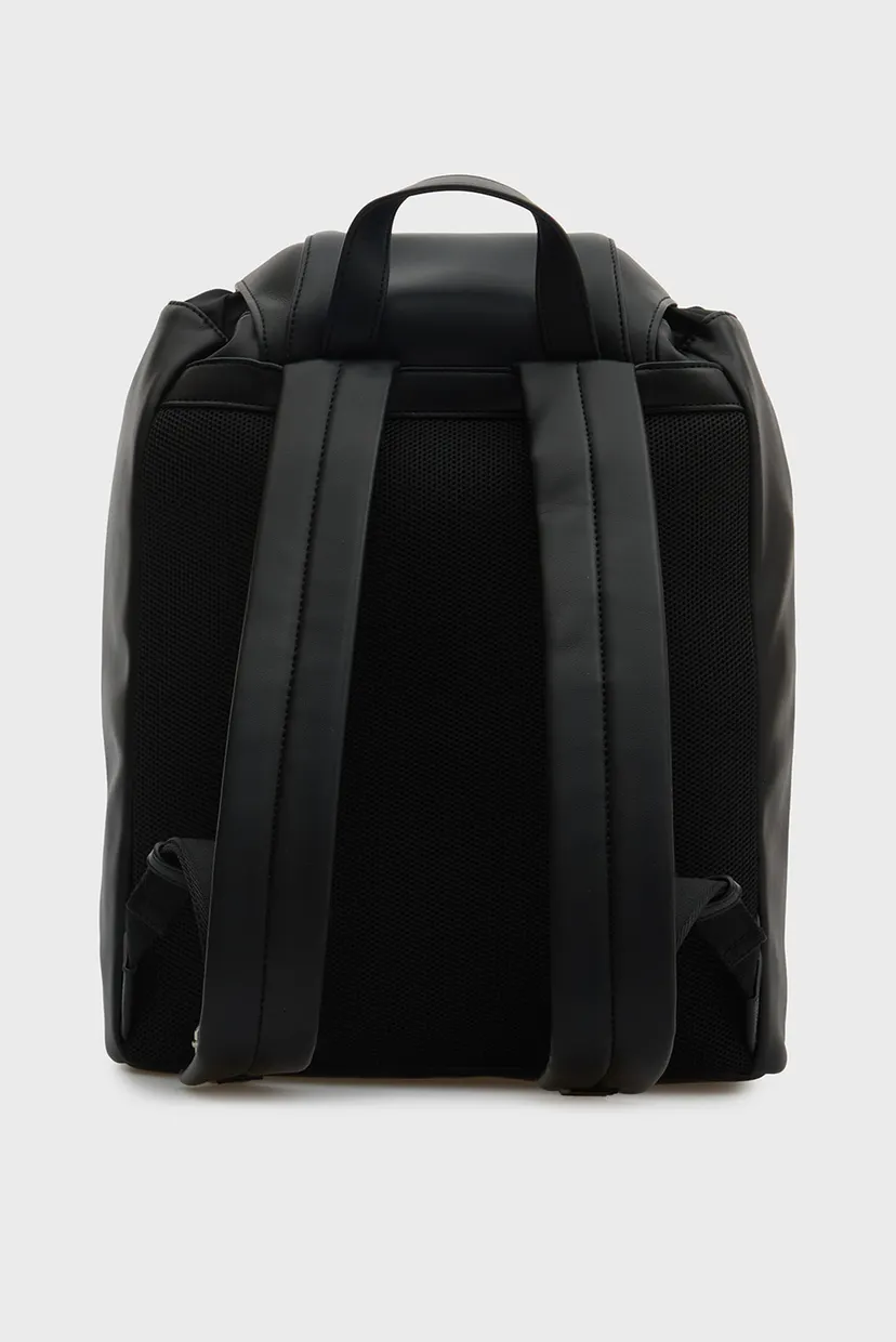 Женский черный рюкзак WEBBING STRAP FLAP 4