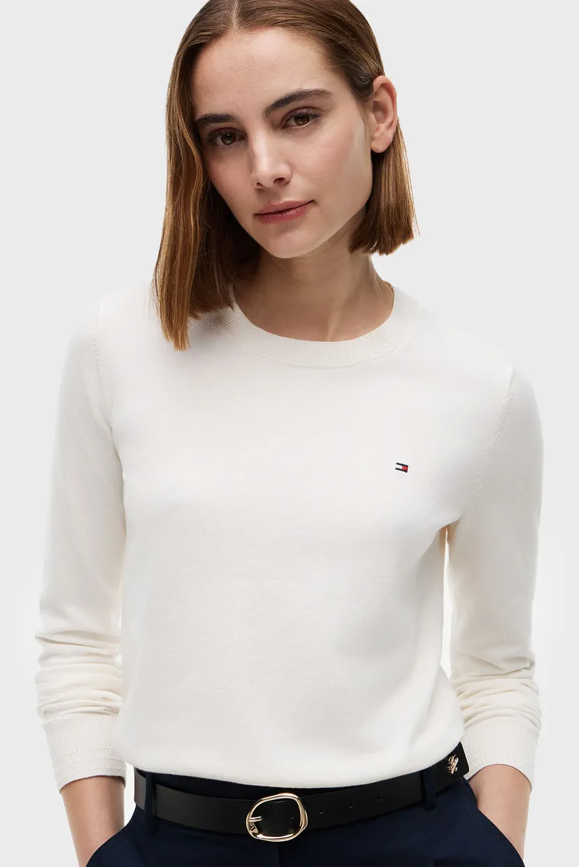Женский белый джемпер JERSEY 4