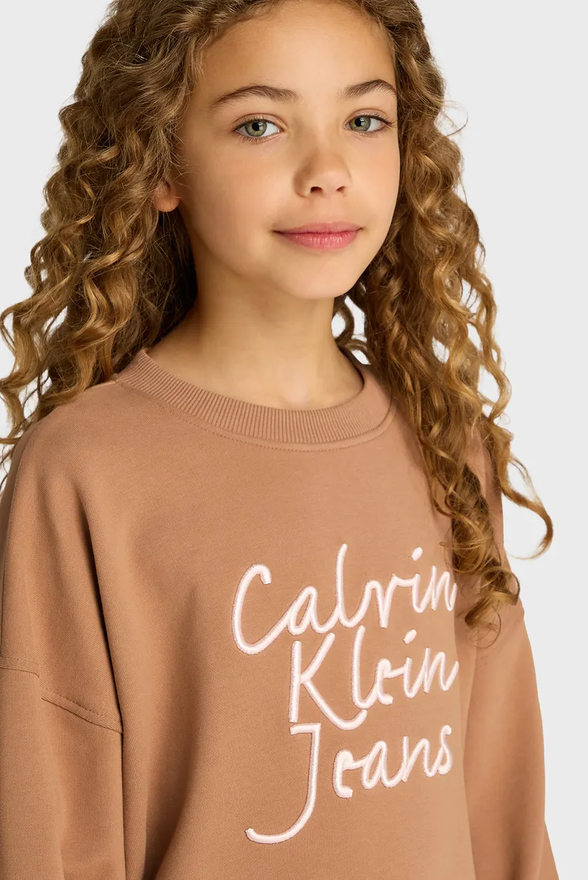 Дитячий бежевий світшот HANDW LOGO EMBR CN SWEATSHIRT 3