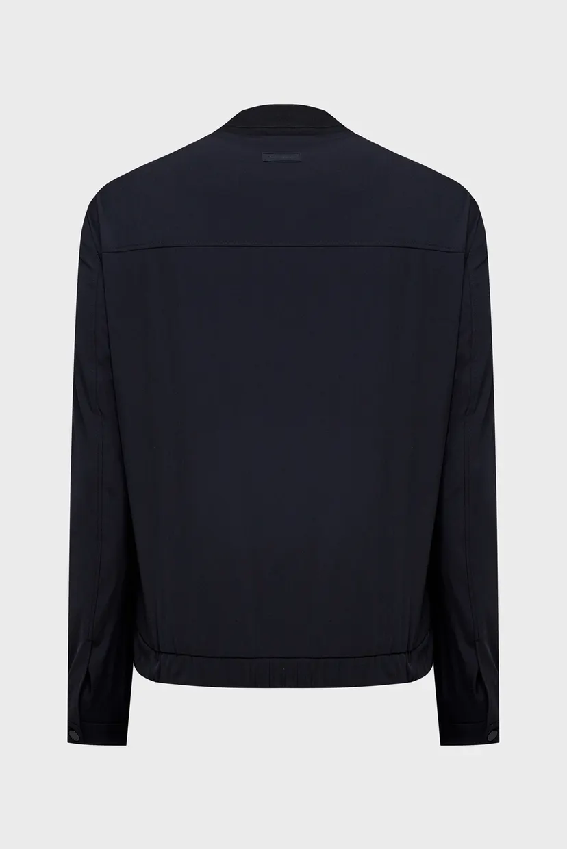 Чоловічий чорний бомбер TECHNO WOOL HERO BOMBER 6