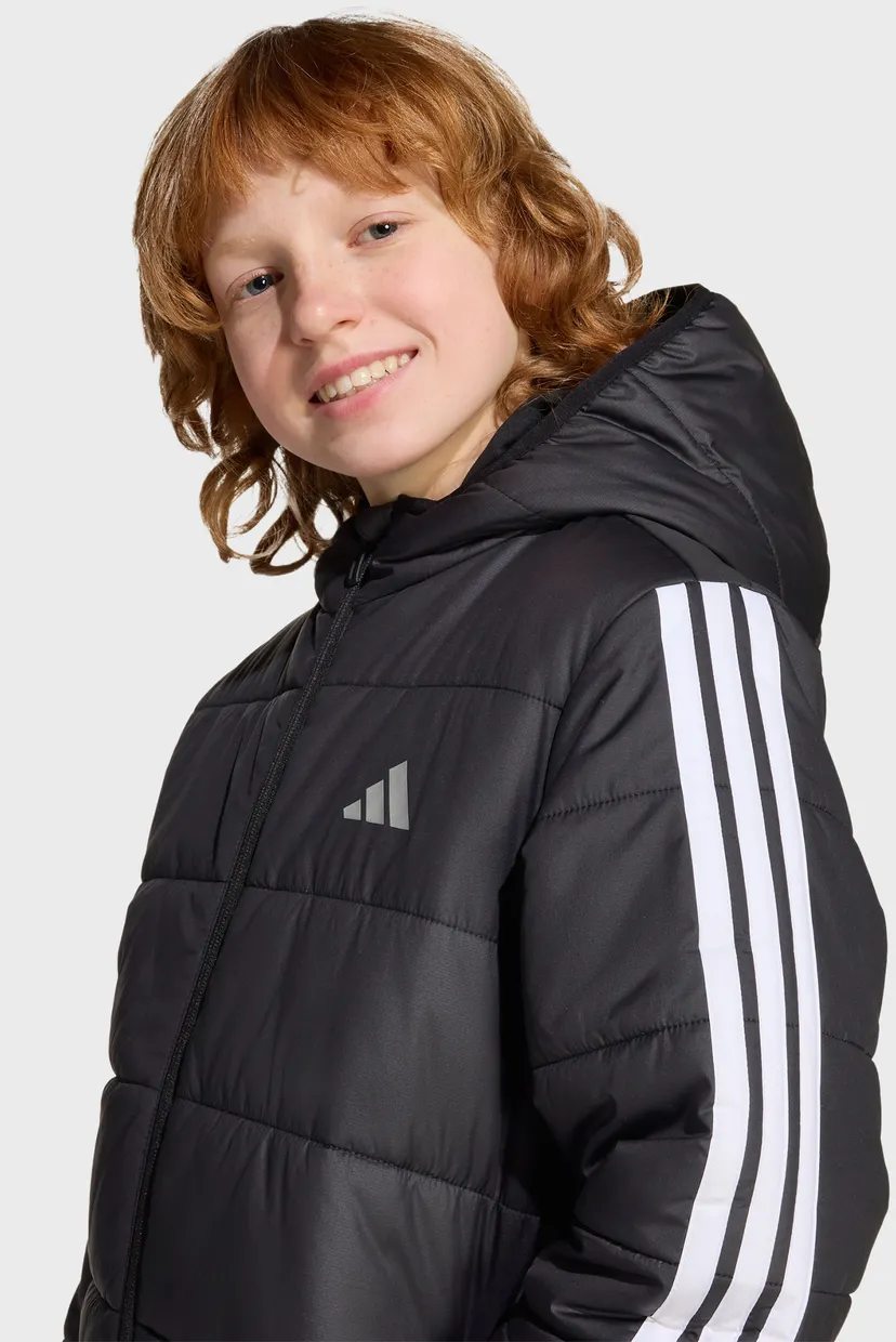 Детская черная куртка Essentials 3-Stripes Padded Kids 6