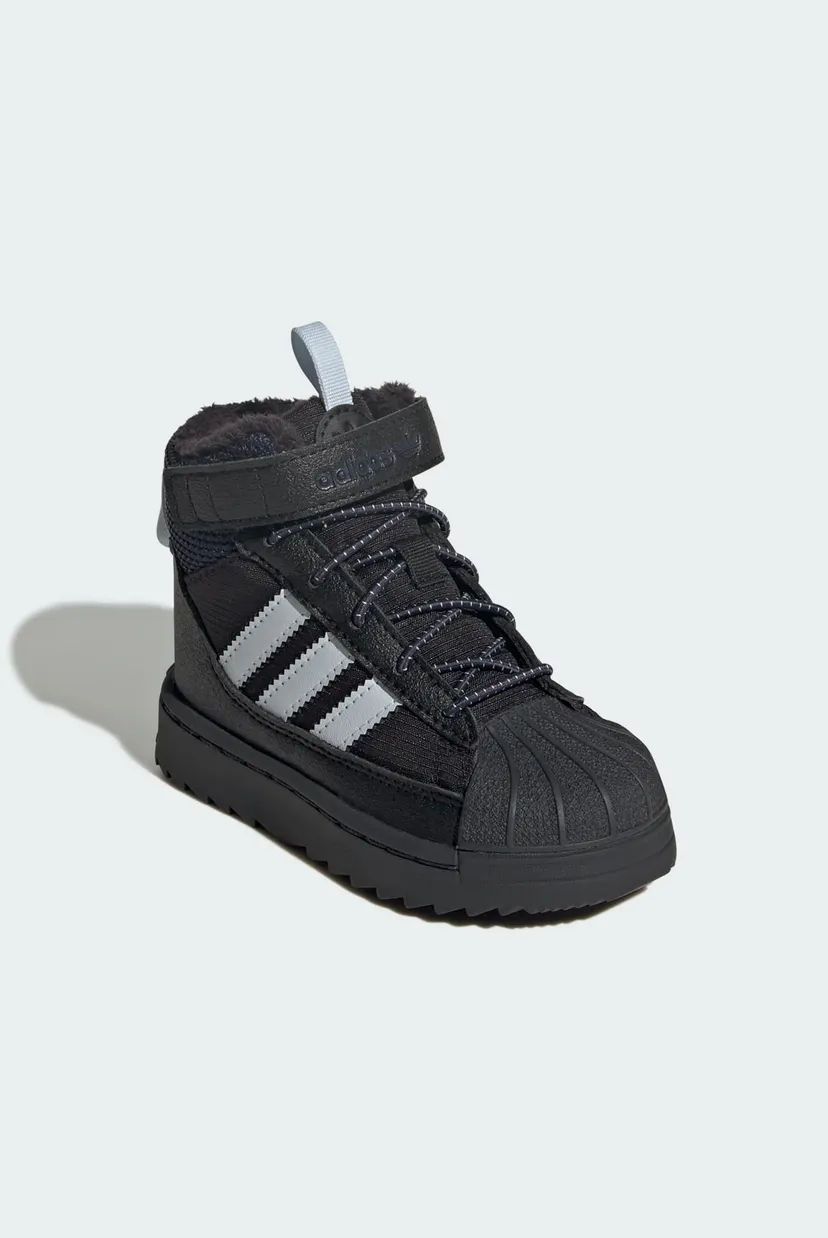 Детские черные хайтопы Superstar Winter Trek Kids 4