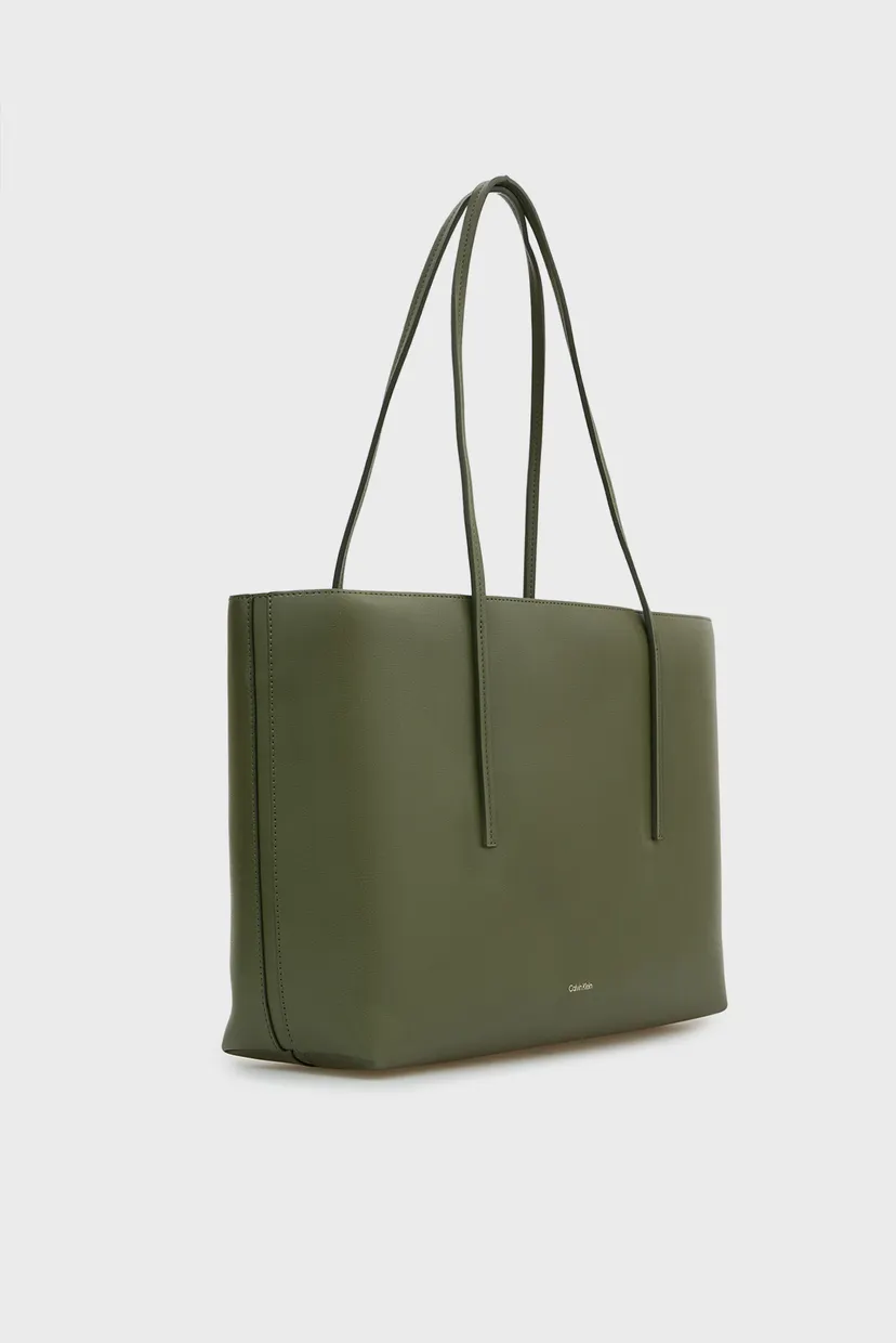 Женская оливковая сумка FOIL LOGO TOTE 3
