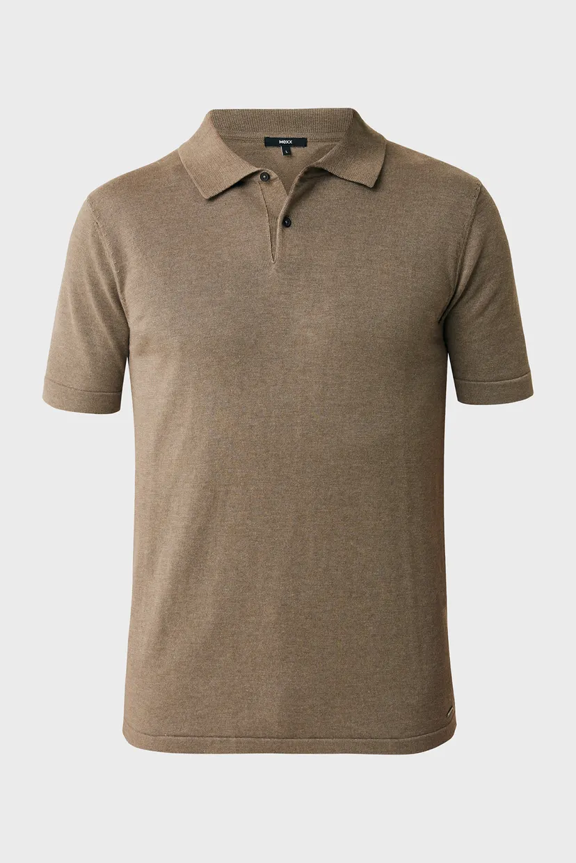 Мужское бежевое поло GIUSEPPE Premium knit polo 4