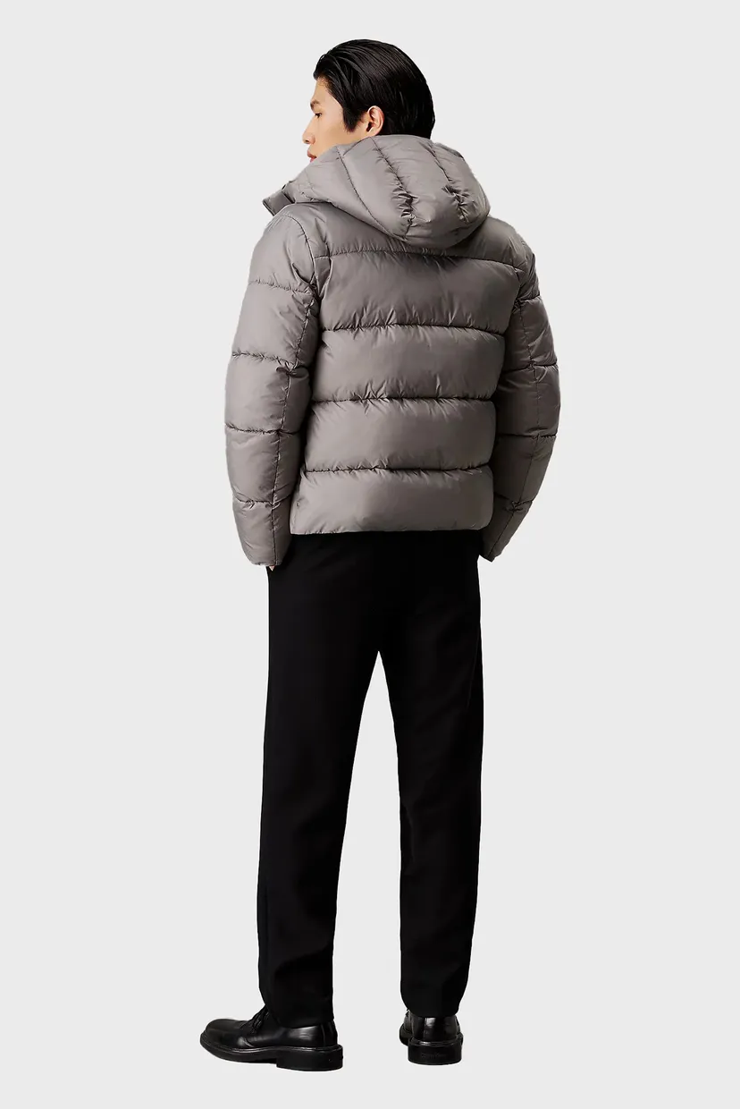 Чоловіча сіра куртка HOODED QUILT PUFFER MW 3