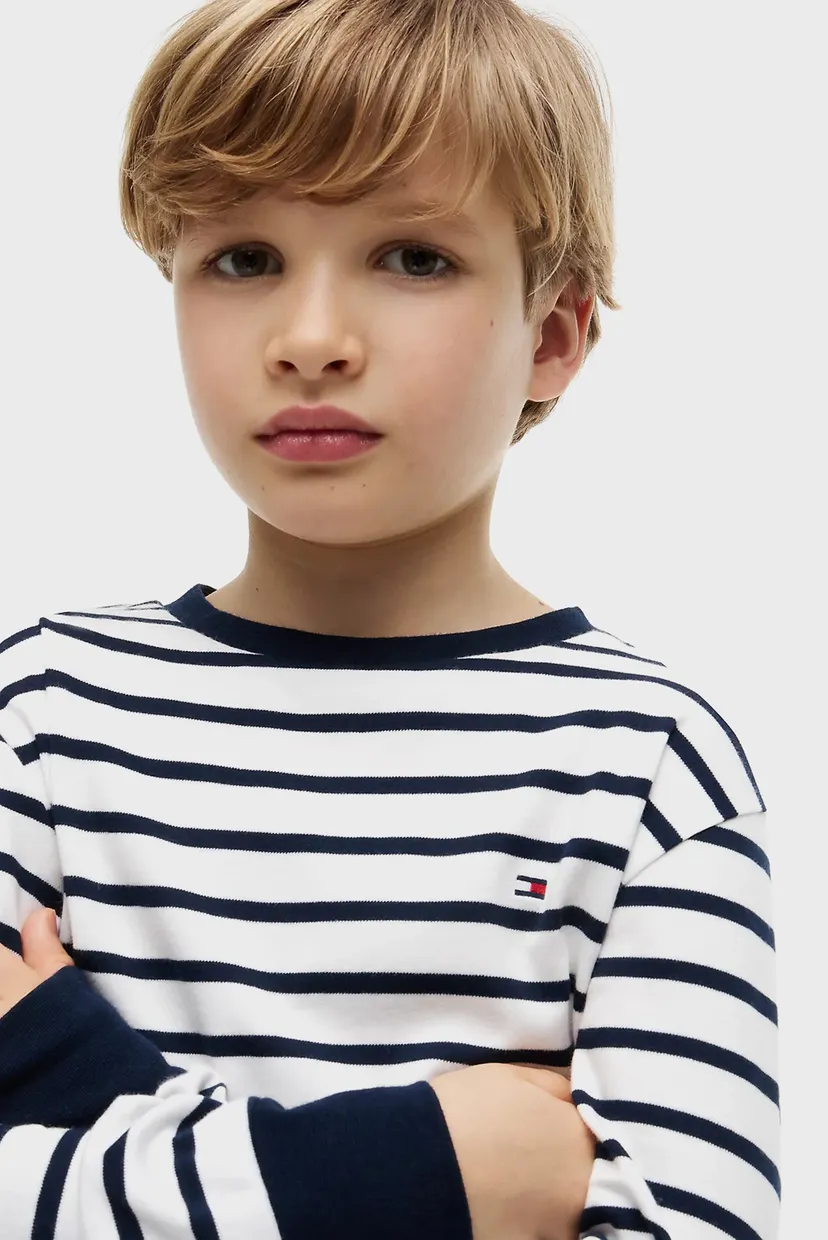 Дитячий білий лонгслів у смужку STRIPE T-SHIRT LS 4