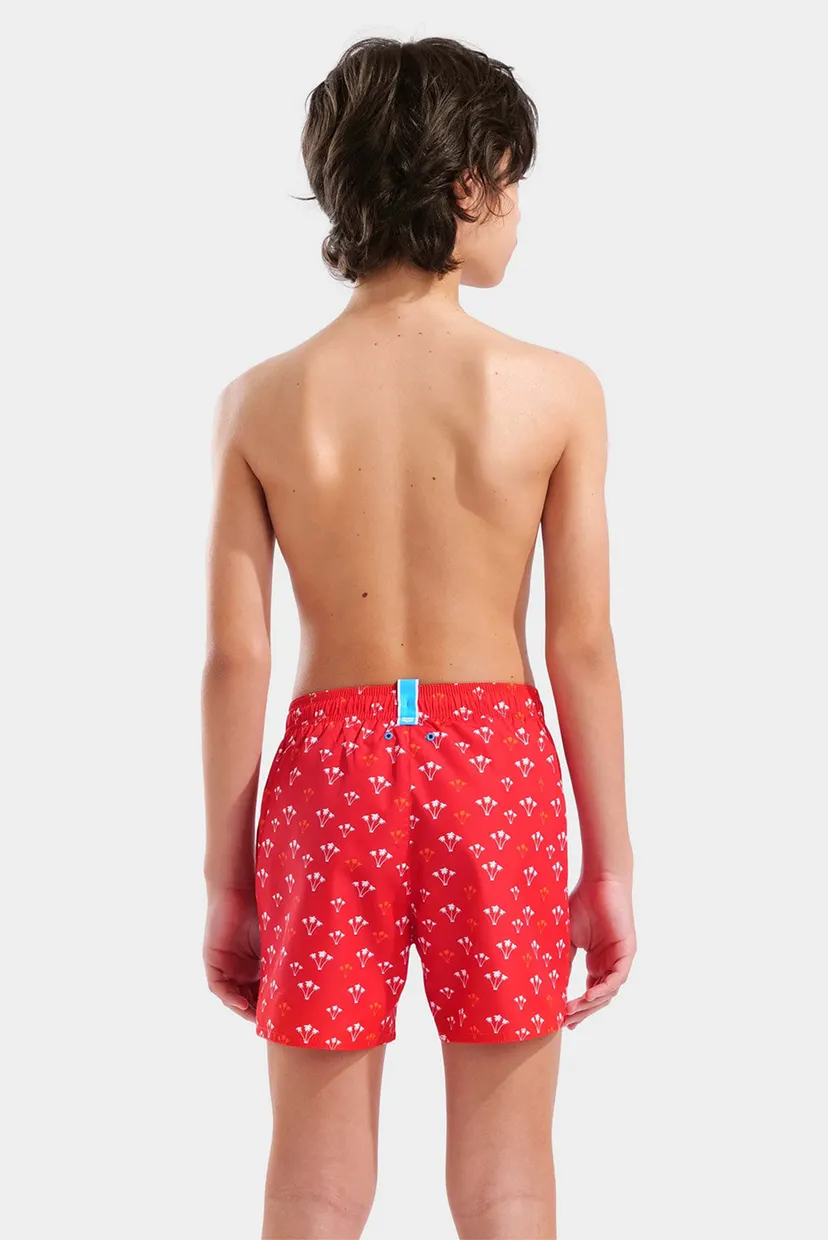 Дитячі червоні плавальні шорти з візерунком WATER PRINTS BEACH BOXER AO 3