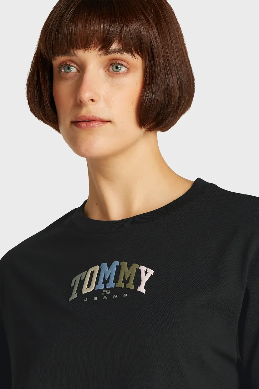 Жіноча чорна футболка RLX COLOR VARSITY 4