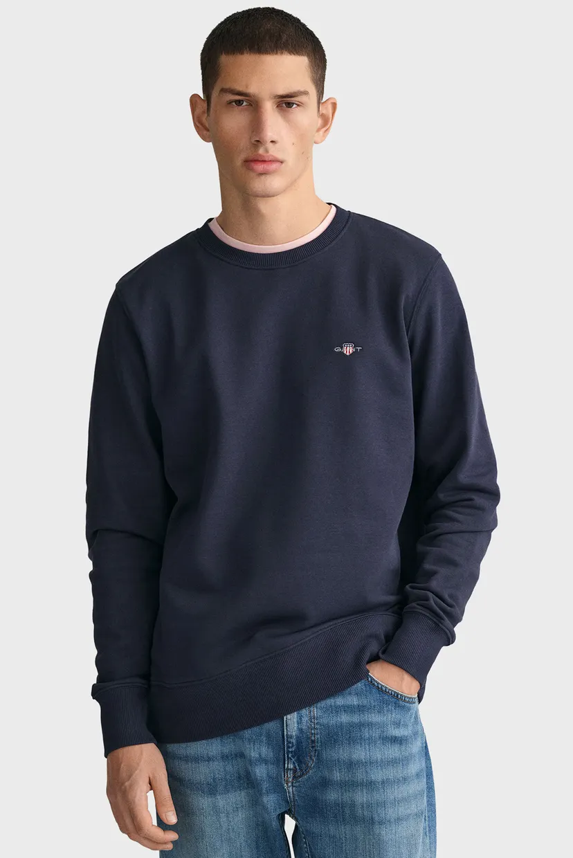 Чоловічий темно-синій світшот REG SHIELD C-NECK 1
