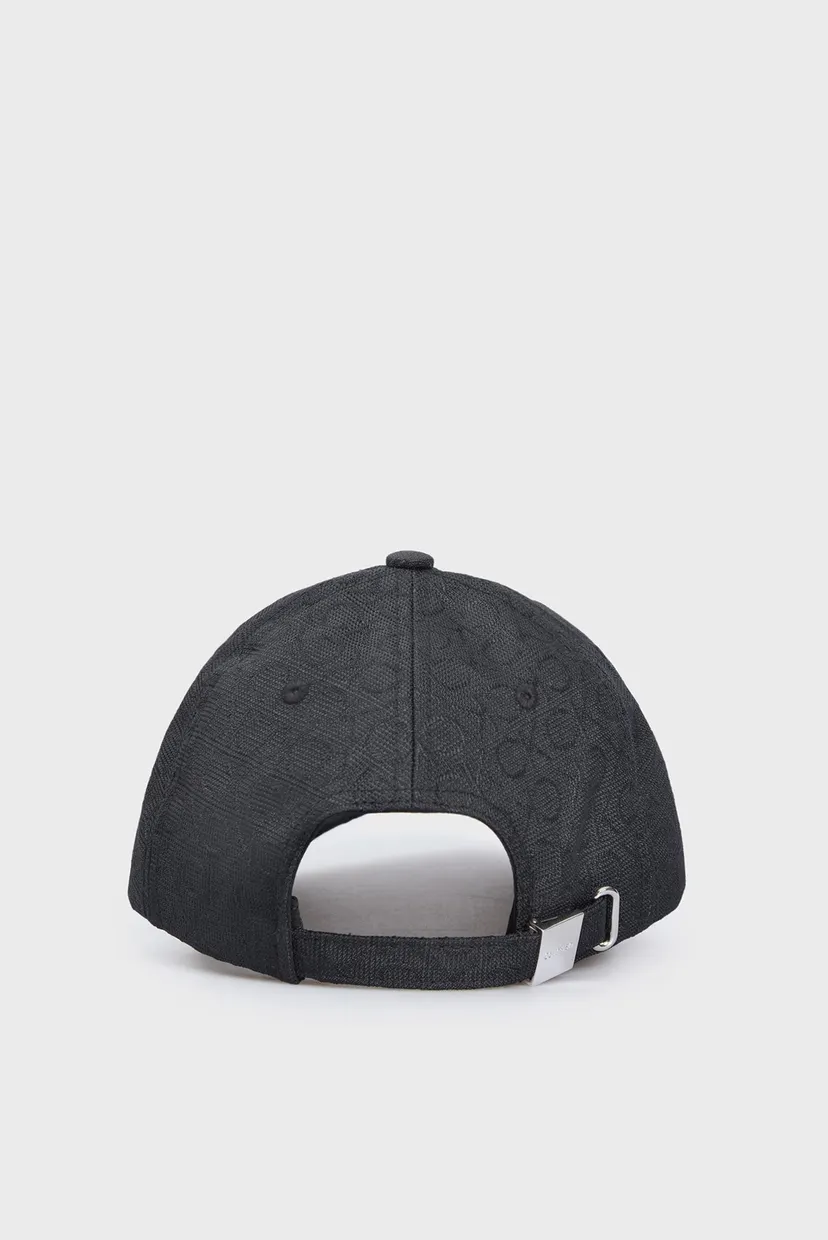 Женская черная кепка с узором MONOGRAM JACQUARD CAP 3